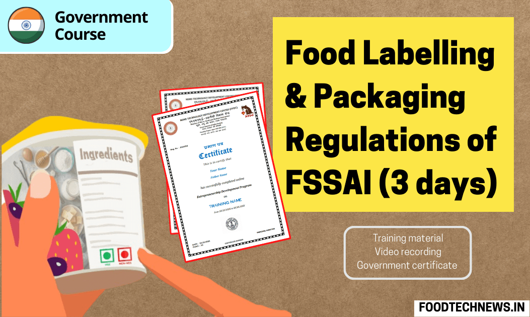 Government organised Training on Food Labelling and Packaging