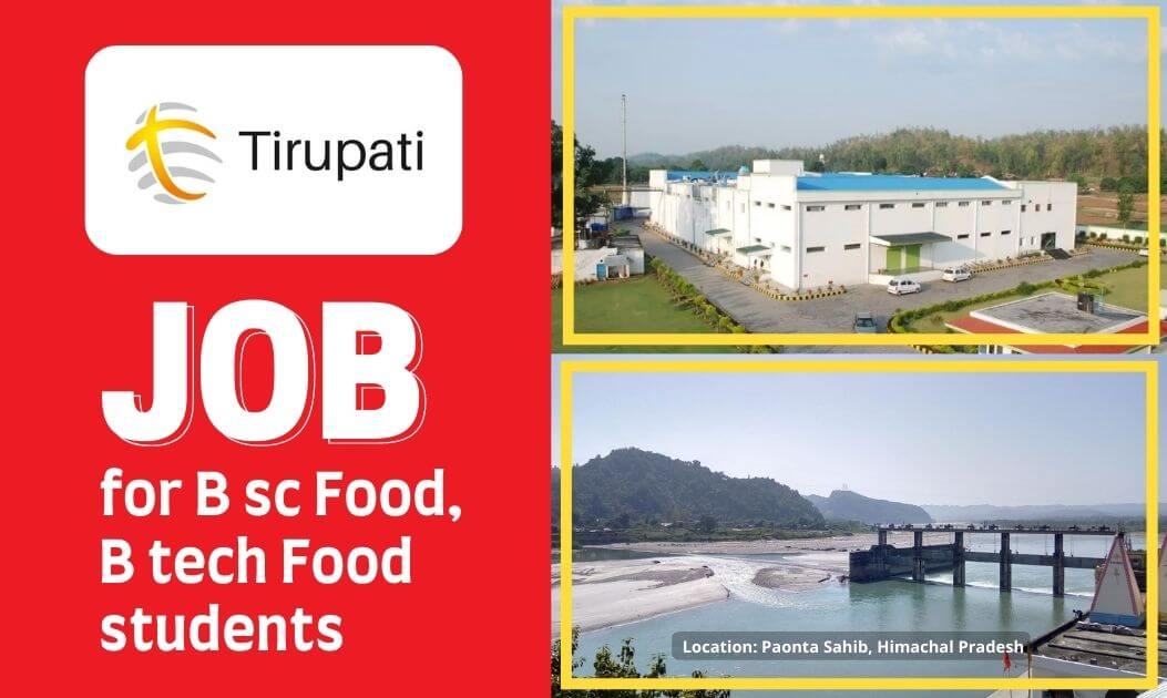 Job For B Sc And B Tech Food Technology Students In Food Industry ...