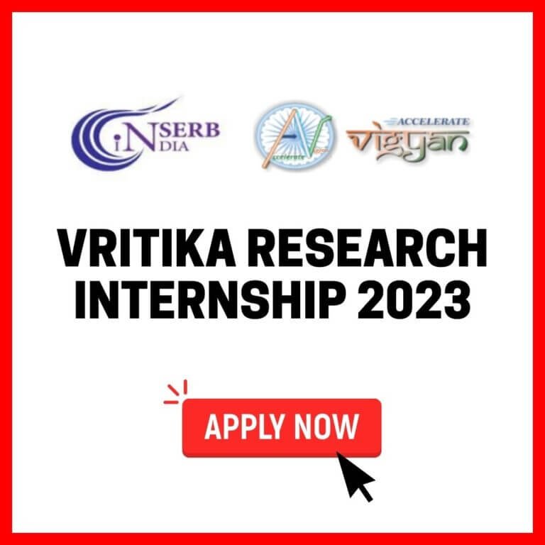 Vritika Research Internship 2023 - SERB Karyashala Workshop ...