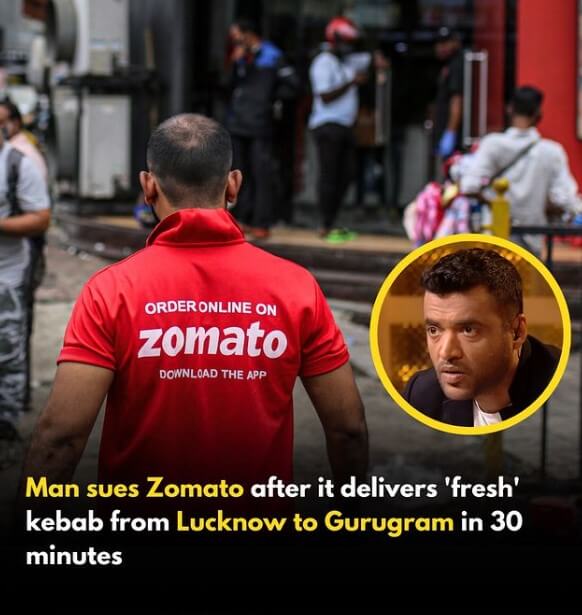 A Zomato Customer Files Case in Gurugram, India against Zomato after receiving a kebab order from Lucknow in just 30 minutes. Distance between both the cities are 529 Km and by car it takes approx 8 hours to cover this journey.